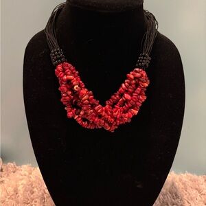 Red Natural Stone Necklace